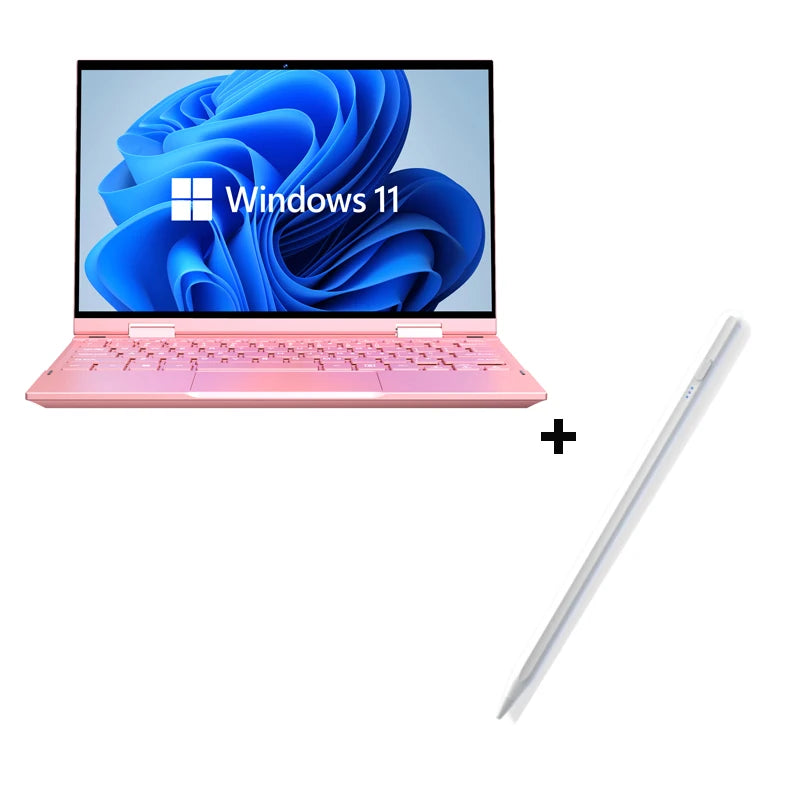 2 in 1 Touch Screen 10.95 Inch 360° Flip Laptop Intel N95 Win 11 Pro 16GB DDR5 2TB SSD Metal for Office Gaming Mini Notebook PC